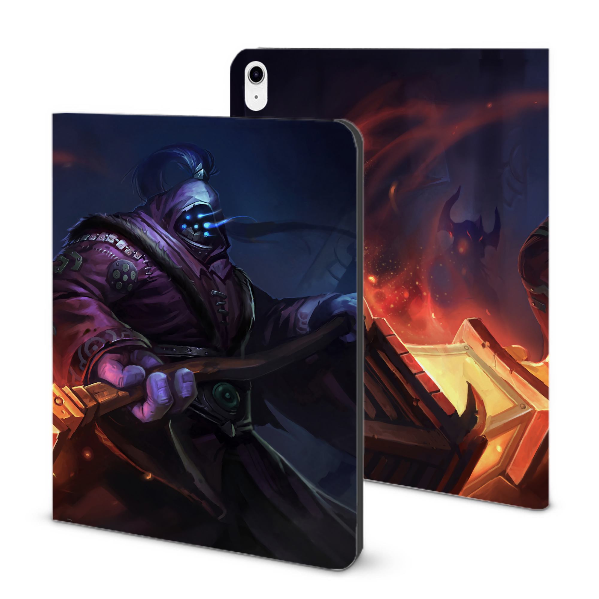 （画像用） リーグ・オブ・レジェンド League of Legends LOL IPad ケース ブック型 PUレザー TPU 耐衝撃 軽量 薄型 ペン収納なし 全面保護 IPad 各モデル対応